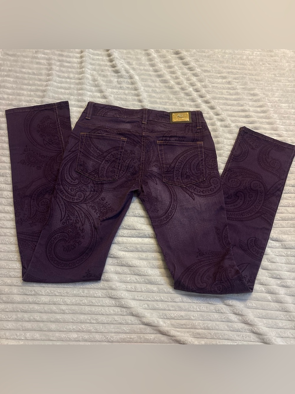 Etro Purple Paisley Jeans